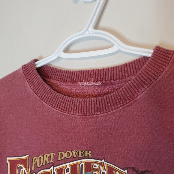 Vintage 90s Port Dover Fish Fest Graphic Crewneck Sweater Red Size XL - Picture 4 of 4